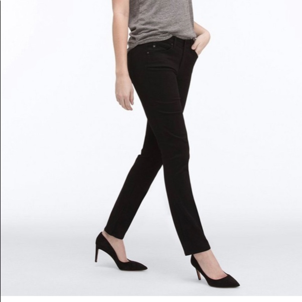 AG Jeans, The Stilt Sateen in super black